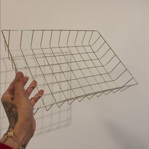 Gold Wire Grid Storage Basket